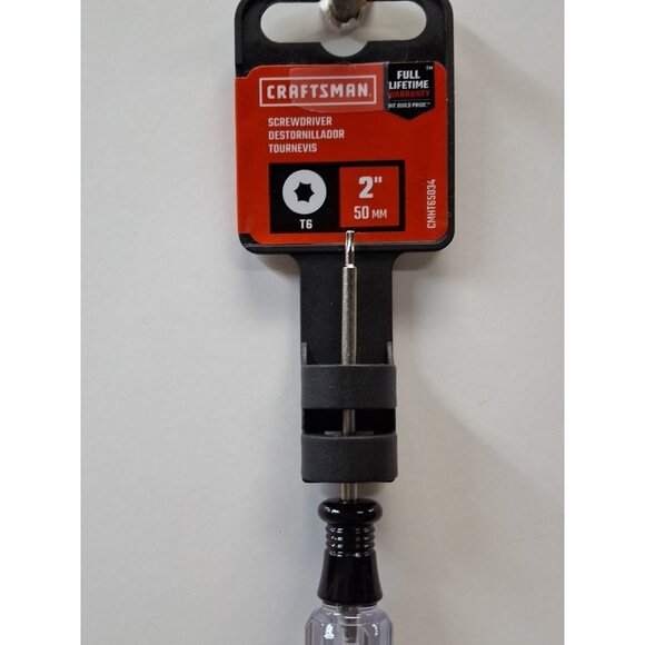 New CRAFTSMAN Torx Screwdriver, T6, Black, CMHT65034, 3 inch - Picture 2 of 3